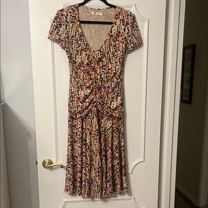 Multicolor Patterned Dress